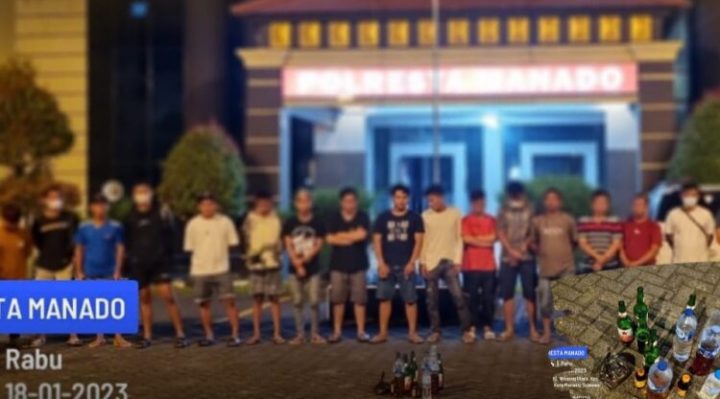 17 Pemuda Diamankan Polresta Manado Saat Pesta Miras di Kawasan Megamas