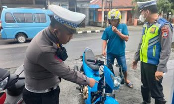 Satlantas Polres Bitung Tilang Puluhan Ranmor di Hari Pertama Operasi Samrat