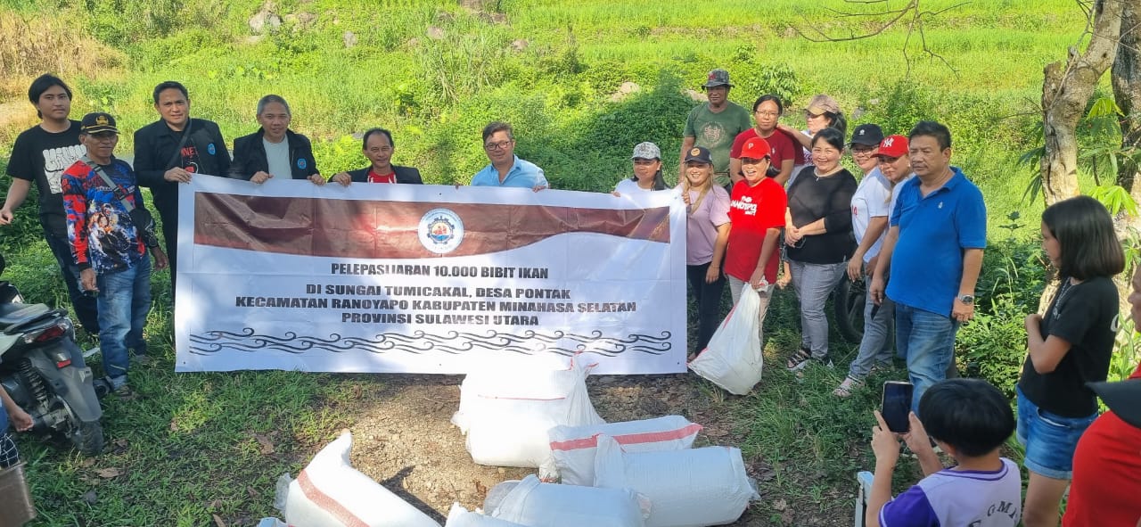 Minahasa Selatan, restocking ikan, ISKU Unsrat, ISKINDO Sulut