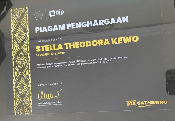 Stella Theodora Kewo, DJP Suluttenggomalut, pajak