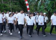 Bupati Sitaro Pimpin Apel Kerja dan Jalan Sehat