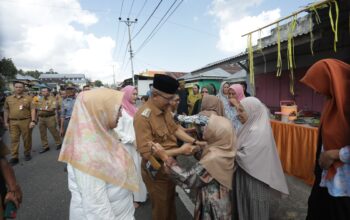 Pj Wali Kota Silaturahmi Idul Fitri di Desa Moyag Todulan